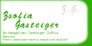 zsofia gasteiger business card